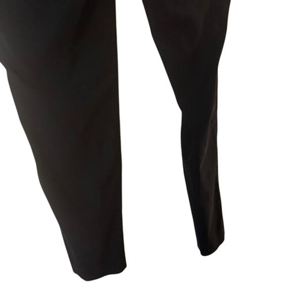 Ann Klein Black Flat Front Pants Slacks 10 Zipper Pockets Pull On - Picture 6 of 9